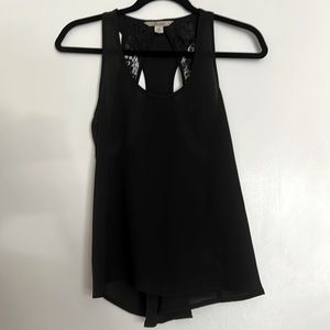 Black Racerback with Lace Size: S